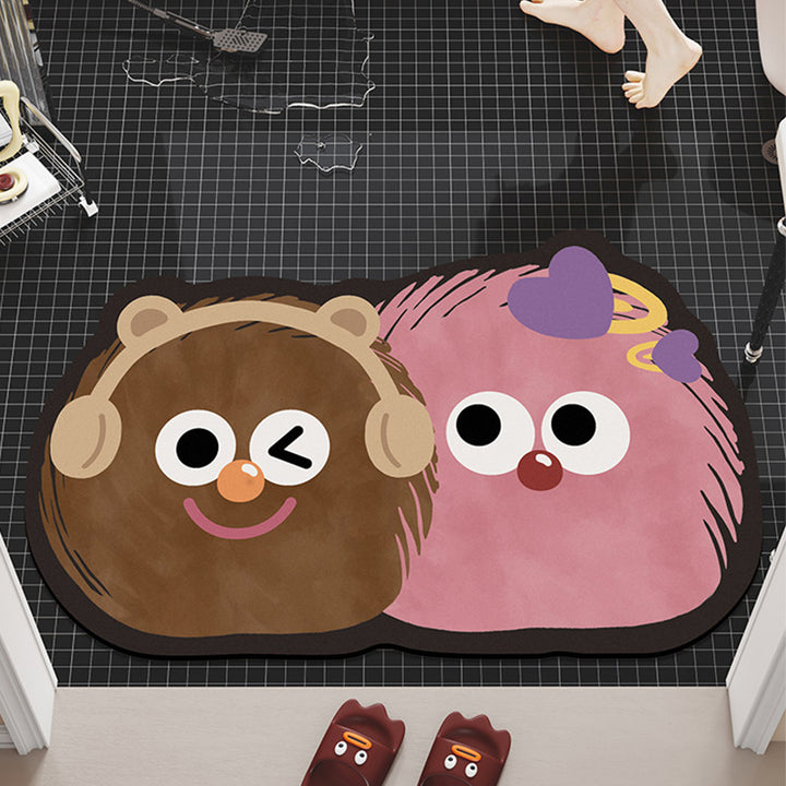 Cartoon-Themed Plush Bath Mat Kalsten