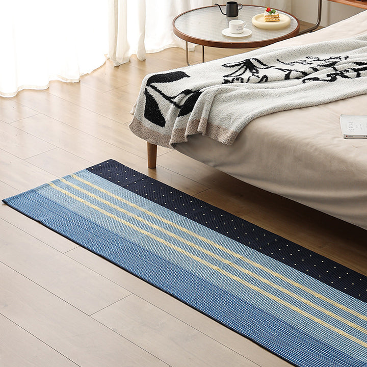 Flat woven bed runner and carpet runner with vibrant checked design Kalsten