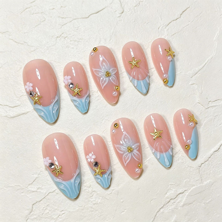 Artistic Butterfly-Themed Press-On Nail Art Kalsten