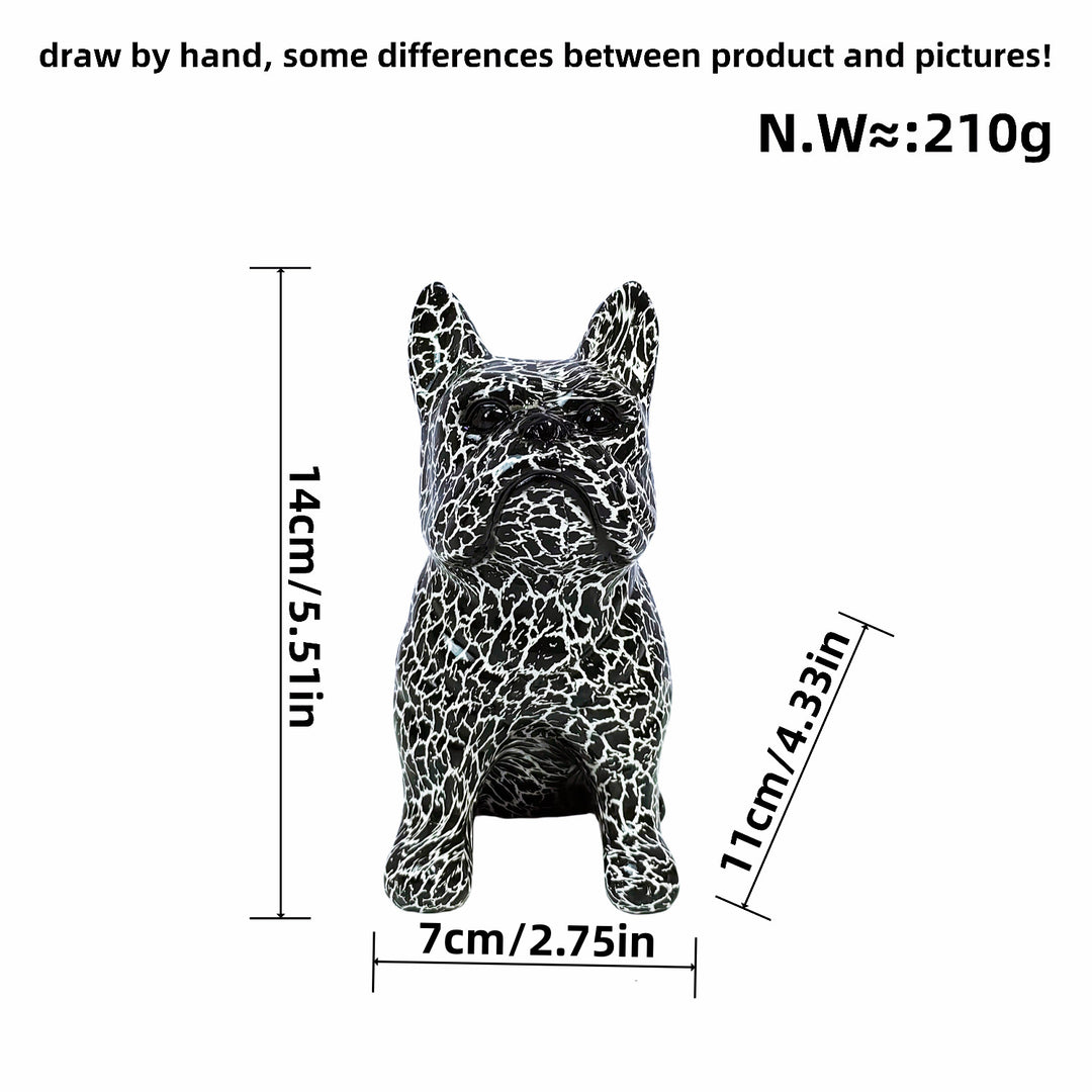 Creative bulldog figurine made of hand-painted resin Kalsten