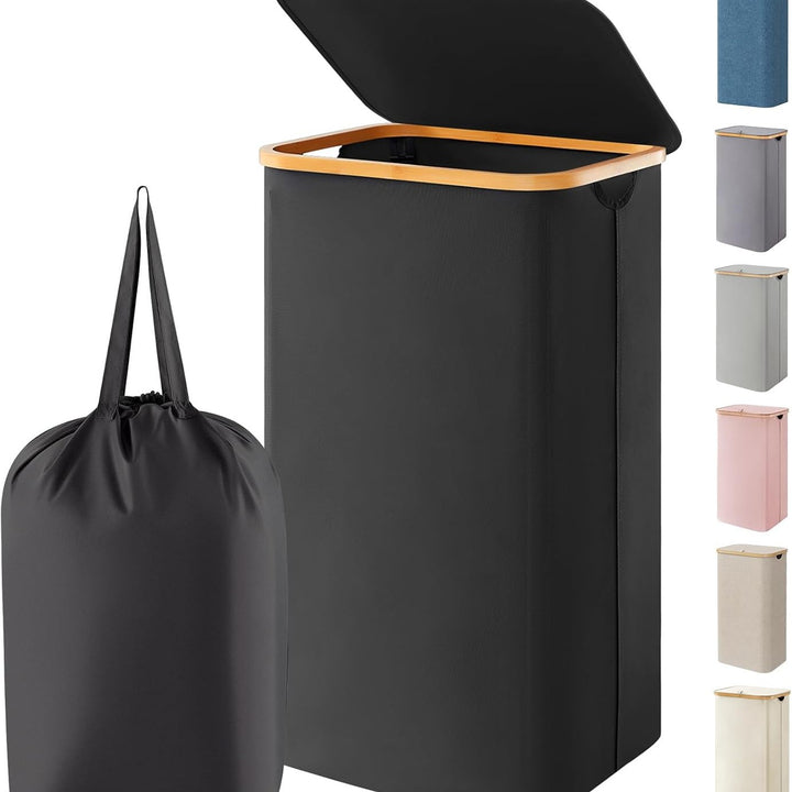 Elegant laundry bin with removable lid and inner bag Kalsten