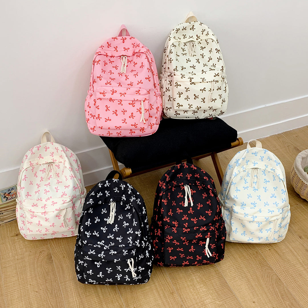 Backpack with Creative Bow Motif and Thoughtful Storage Spaces Kalsten