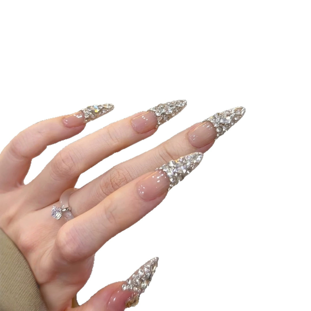 Rhinestone Stiletto Press-On Nail Set Kalsten
