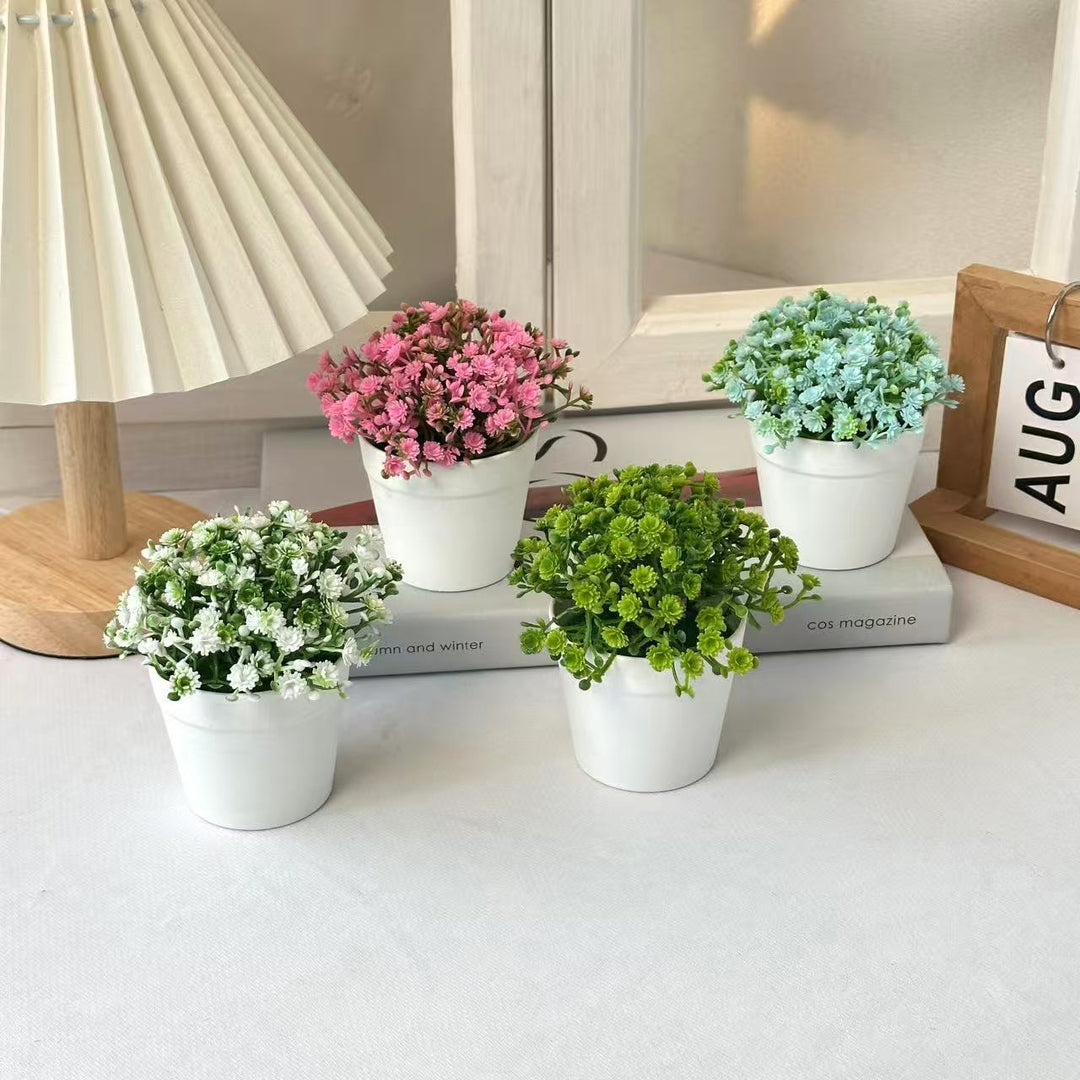 Miniature Artificial Flower Pot Arrangement