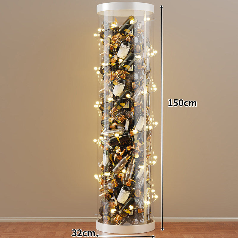 Tall Clear Acrylic Vertical Display Cylinder for Mini Perfume & Sample Bottle Collection