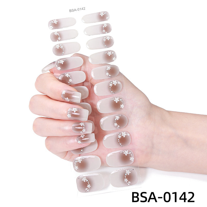 Premium Floral Press-On Nail Wraps