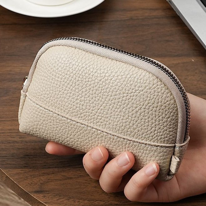 Premium Leather Zippered Cosmetic Pouch Kalsten