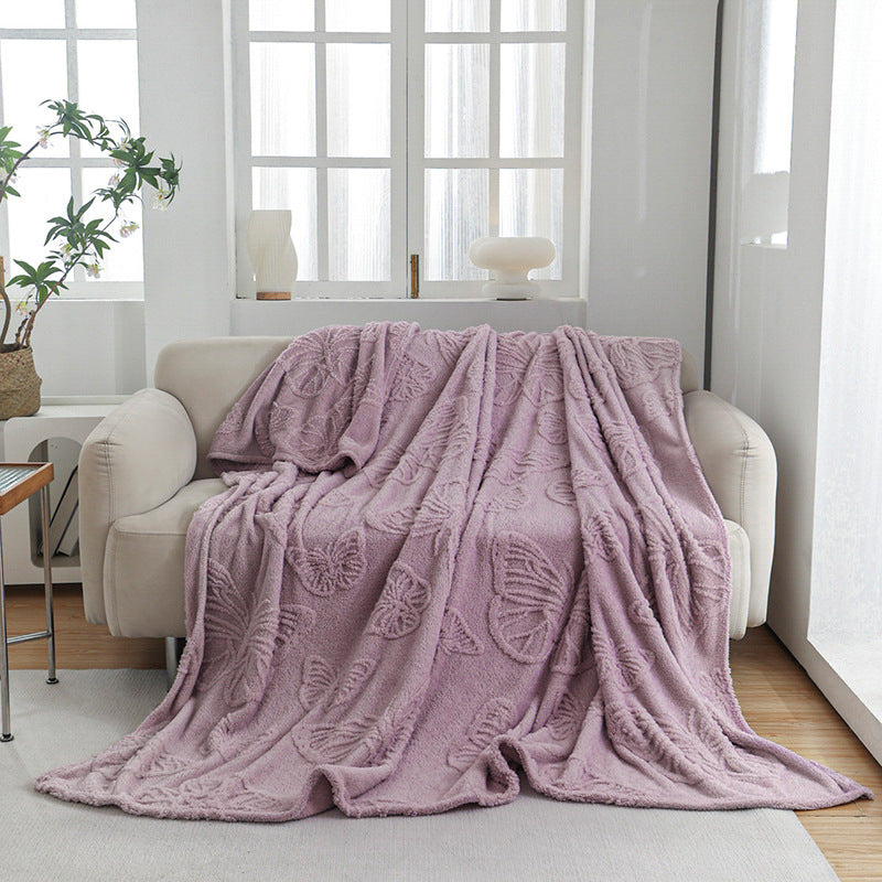 Women Plush Bedspread with Textured Design Kalsten