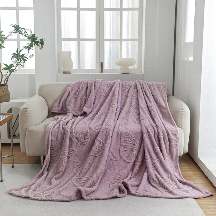 Women Plush Bedspread with Textured Design Kalsten
