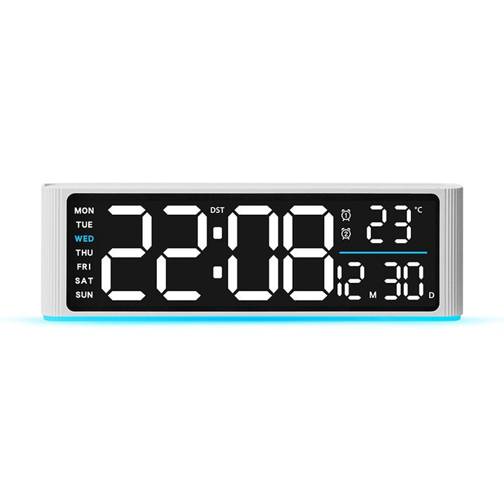 Digital LED alarm clock with temperature and day of week display Kalsten
