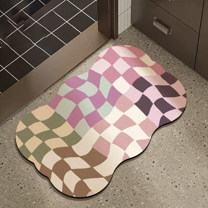 Cat-Themed Plush Bath Mat for Bathroom Decor