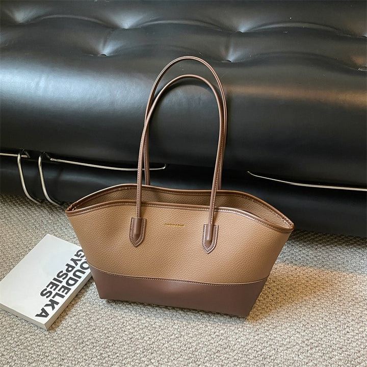 Structured Leather Tote Bag