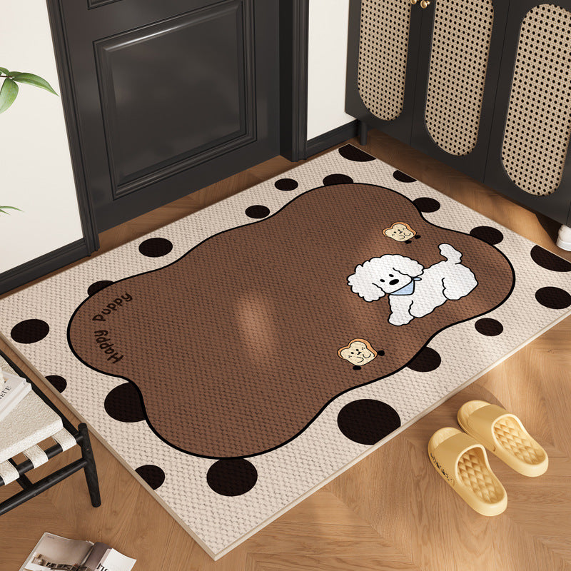 Cute Cartoon Dog-Themed Indoor Area Mat for Home