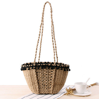 Basket bag with decorative, fringed edge Kalsten