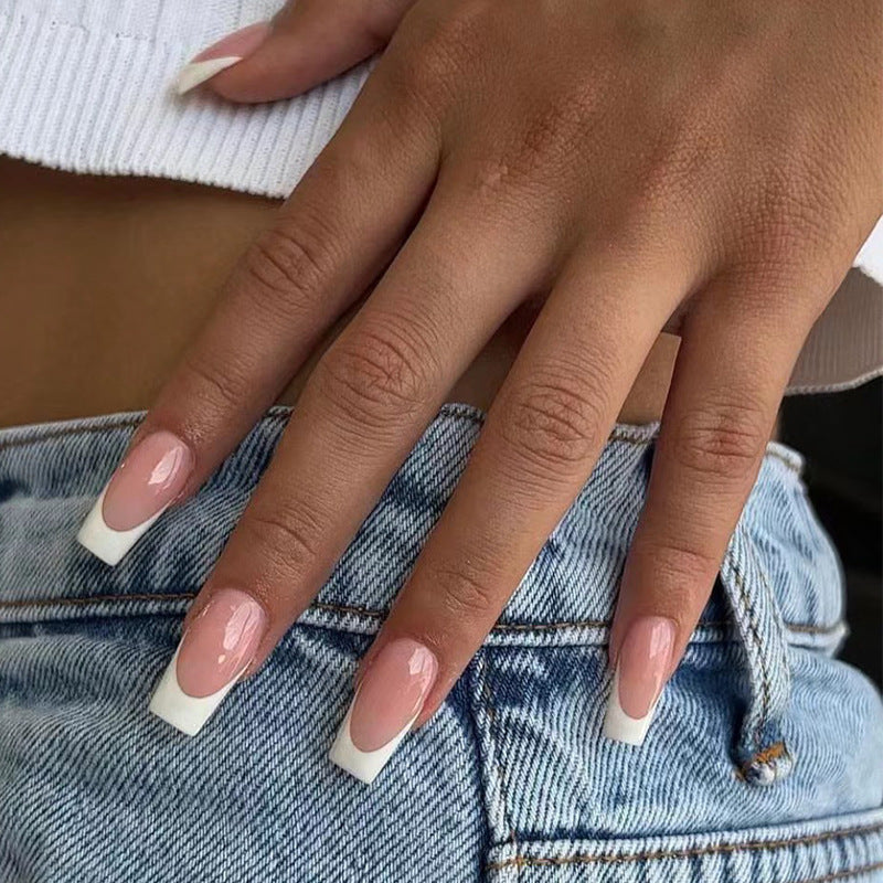 Elegant French Tip Press-On Nail Set Kalsten