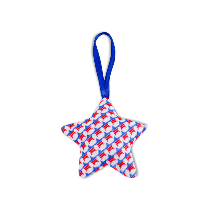 Unisex star-shaped hanging decoration made of soft felt with US flag pattern Kalsten