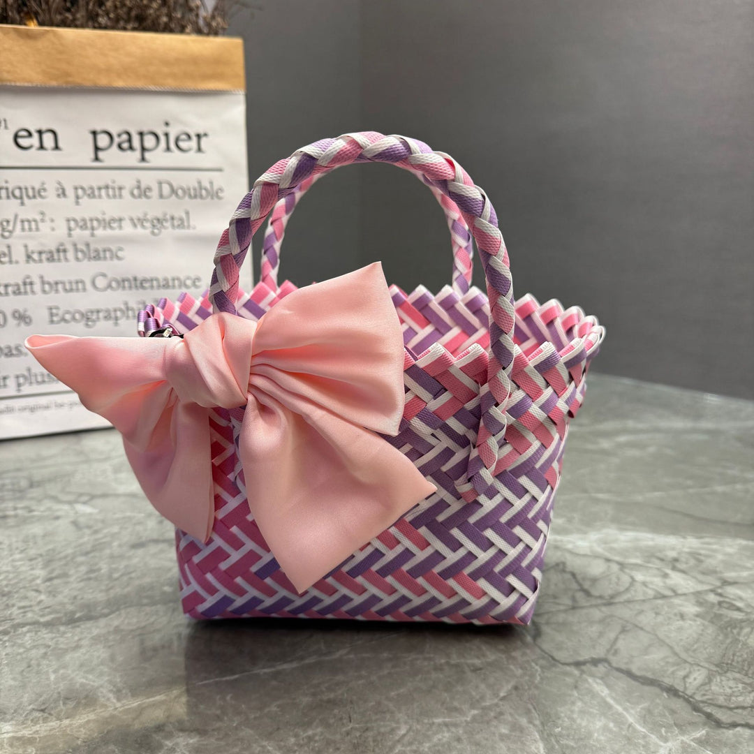 Playful basket bag with bow Kalsten