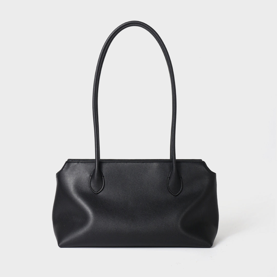 Slim Minimalist Shoulder Tote Bag with Long Straps