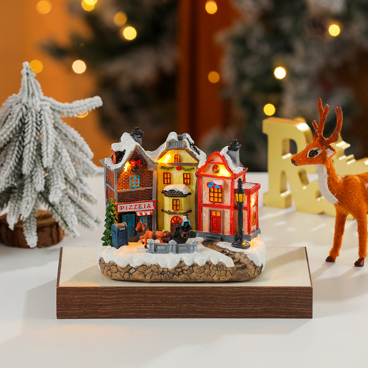 LED Illuminated Christmas Candy Shop Figurine Kalsten
