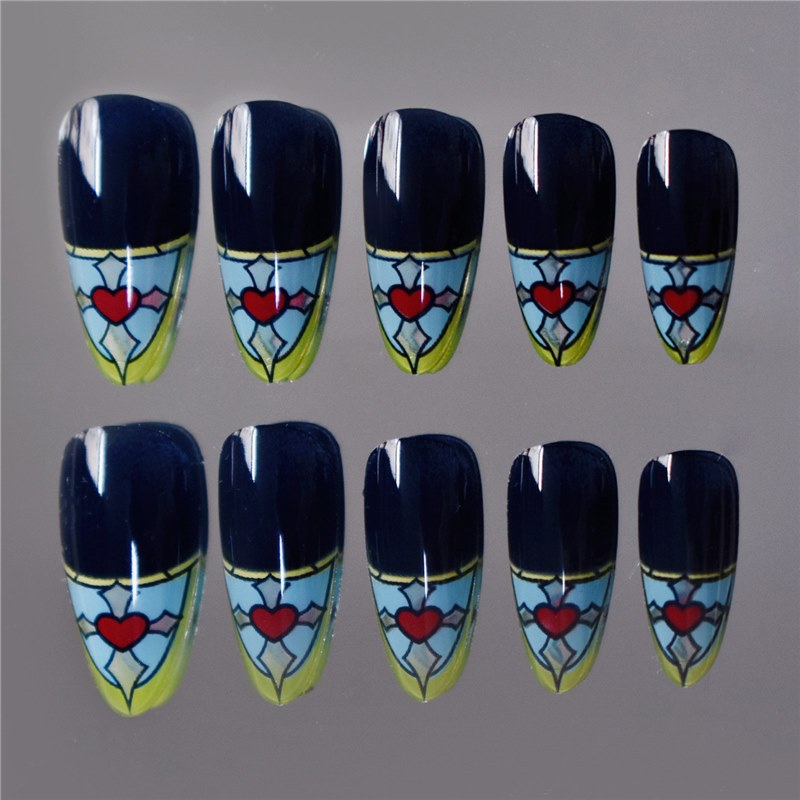Stained Glass Inspired Press-On Nails Kalsten