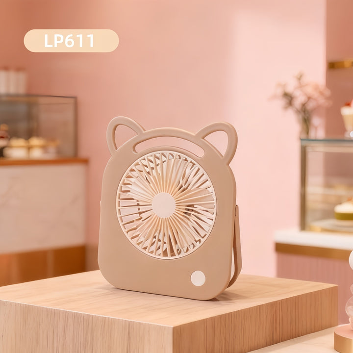 Ladies handheld fan with cute cat design Kalsten