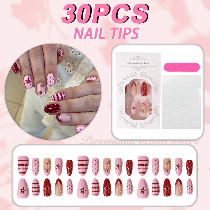 Decorative Star Design Press-On Nail Set Kalsten