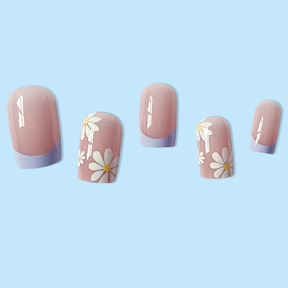 Artistic Floral Acrylic Nail Extensions Kalsten