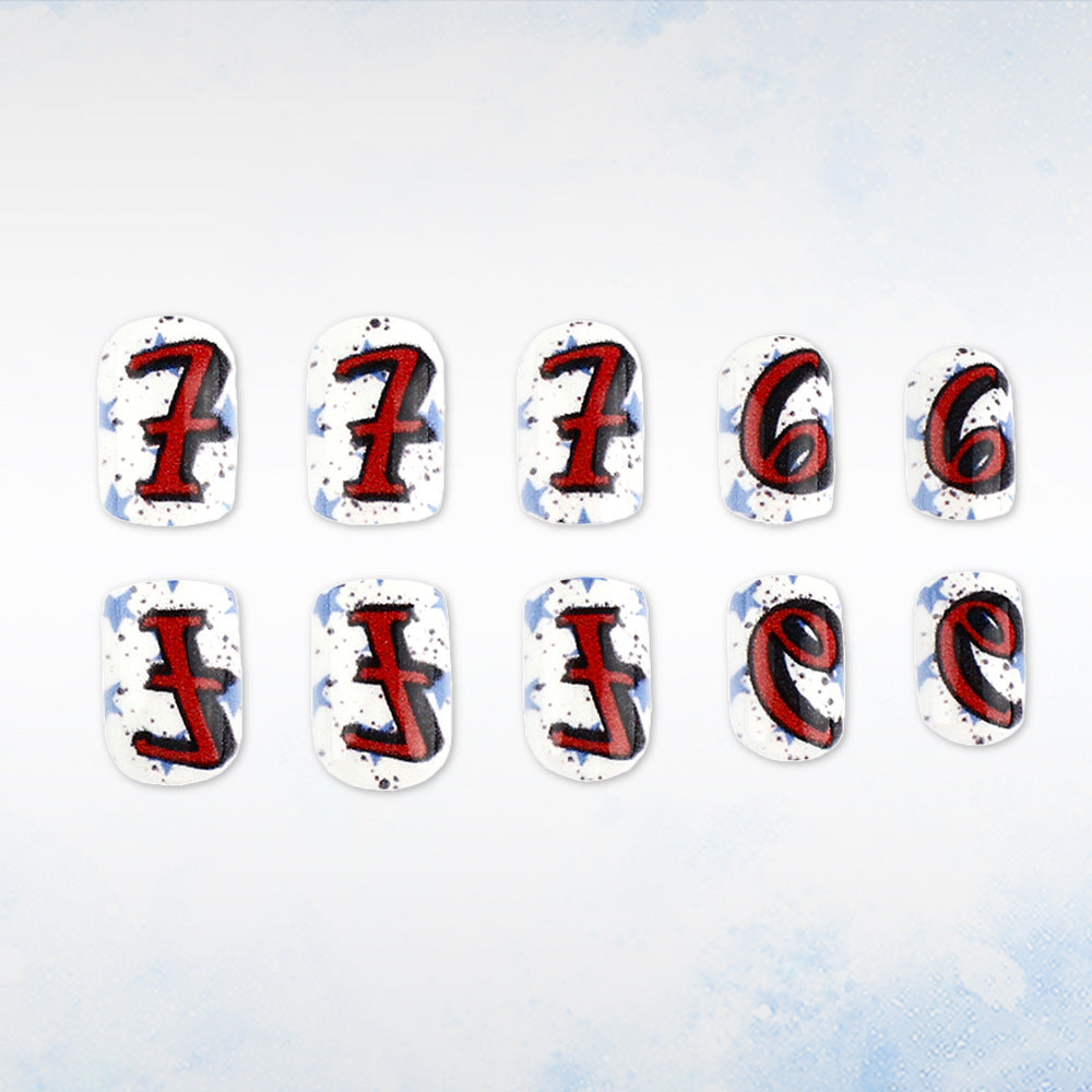 Artistic Numbered Press-On Nail Set Kalsten