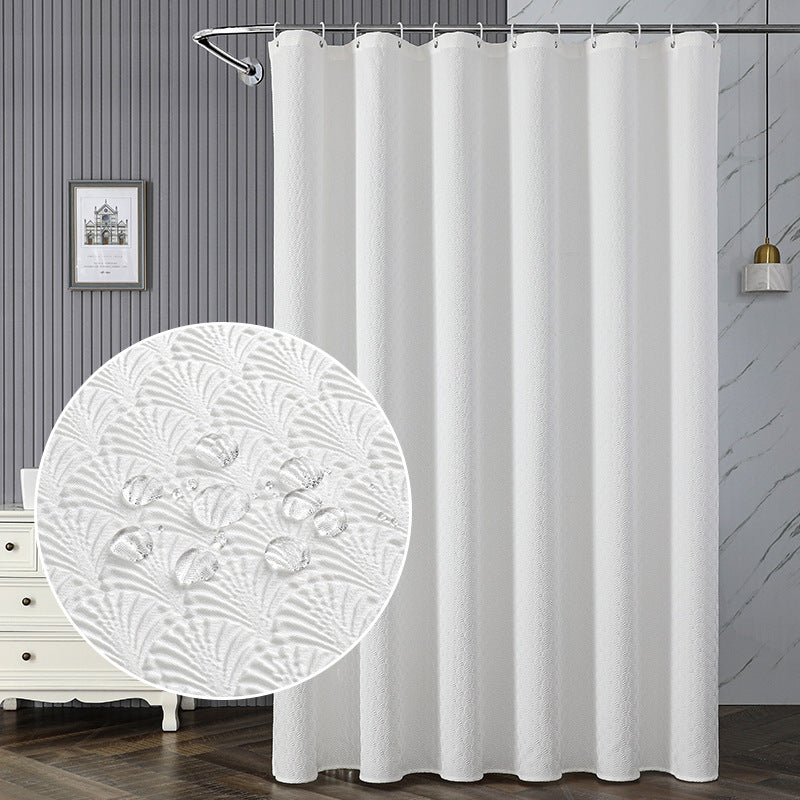 Textured Leaf Pattern Shower Curtain Kalsten