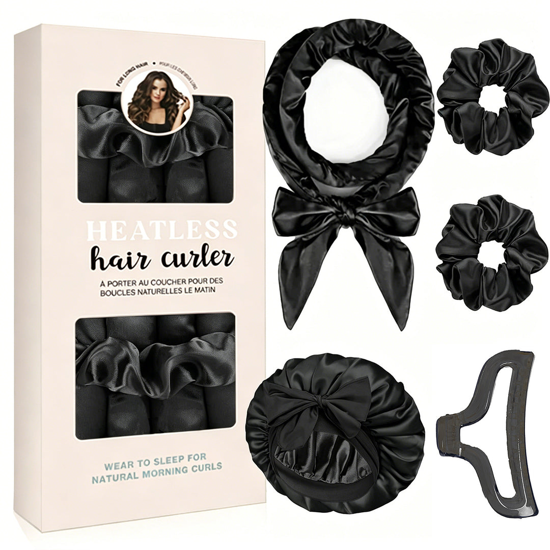 Satin Heatless Hair Curling Set