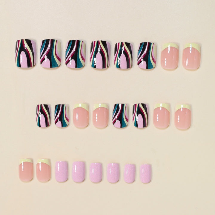 Artistic French Tip Nail Design Kalsten