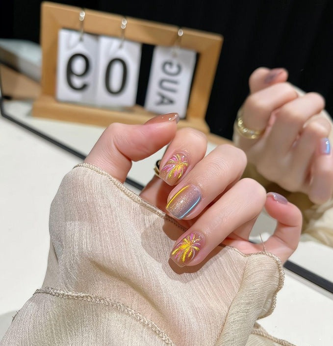 Decorative Glitter French Tip Nail Enhancements Kalsten