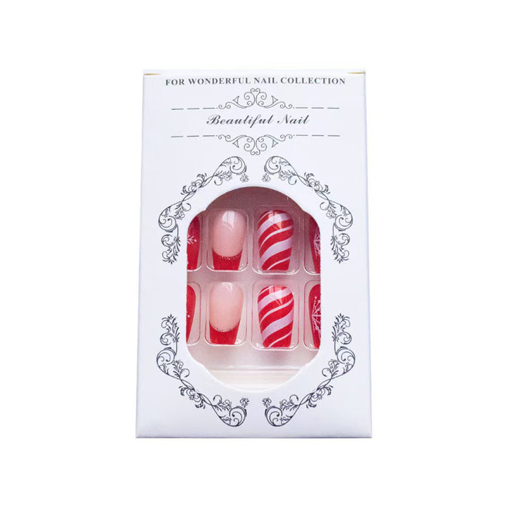 Artificial nails with festive winter design Kalsten