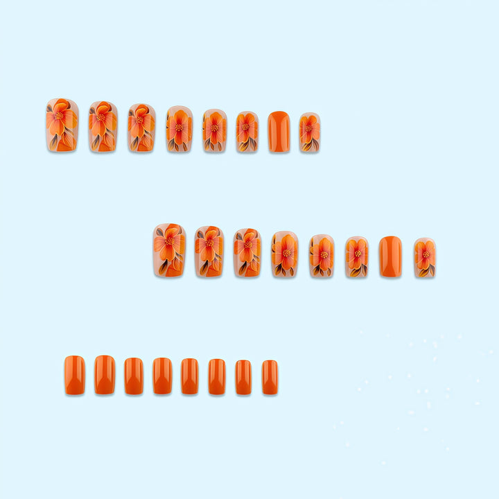 Artificial nails with floral 3D design Kalsten