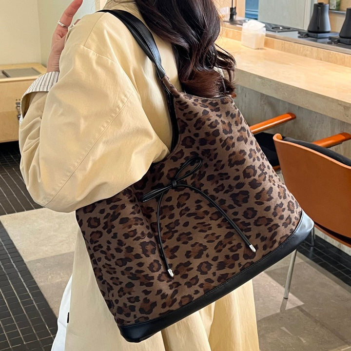 Leopard Print Casual Tote Bag Kalsten