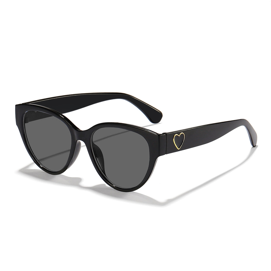 Ladies Cat-Eye Sunglasses with Heart-Shaped Detail and UV Protection Kalsten