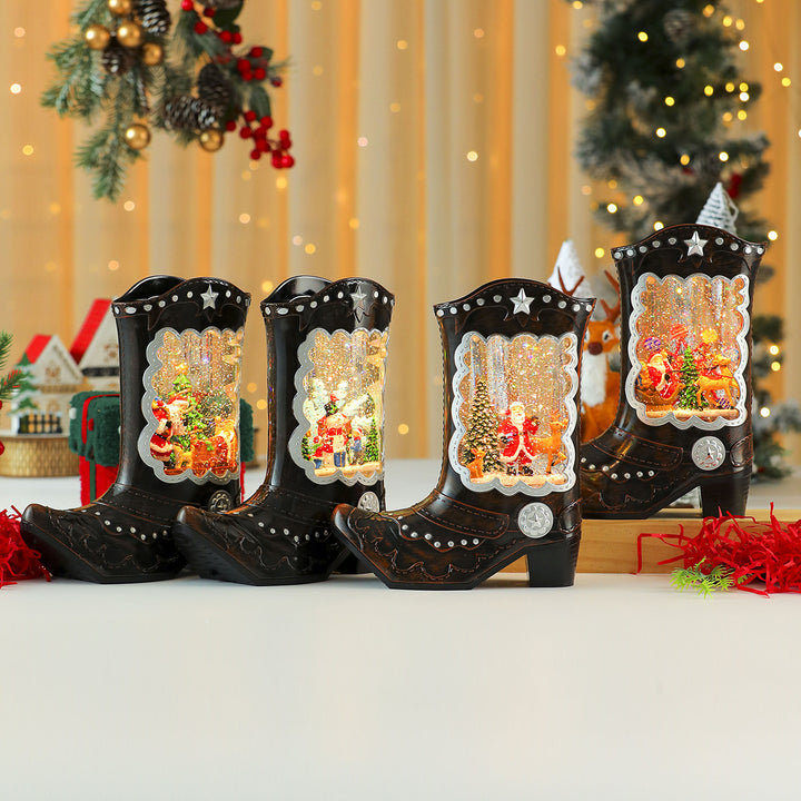 Decorative Snow Globe Boot Ornament Kalsten