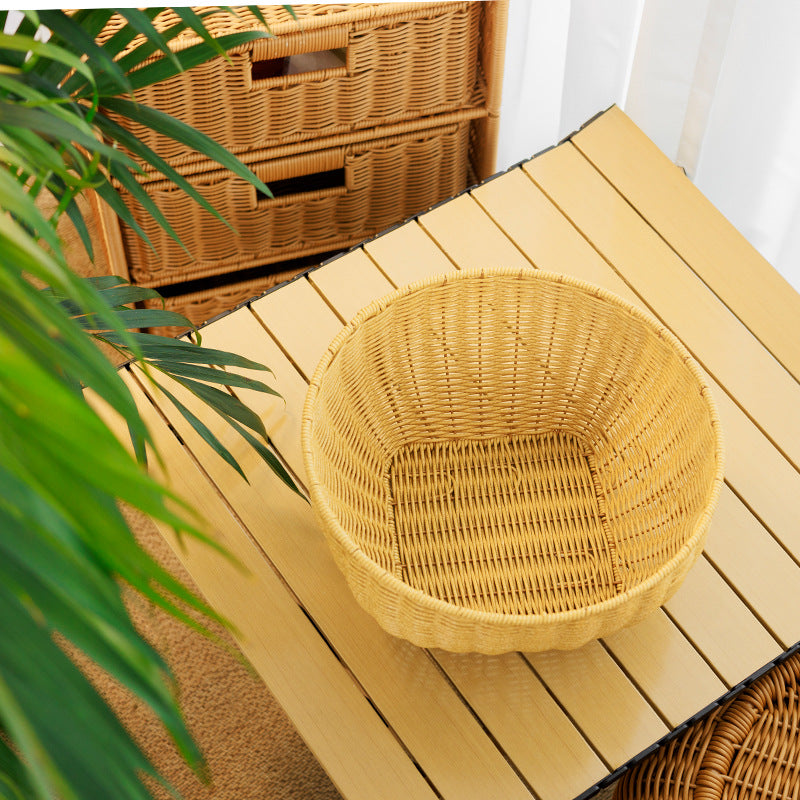 Round Decorative Woven Basket Kalsten