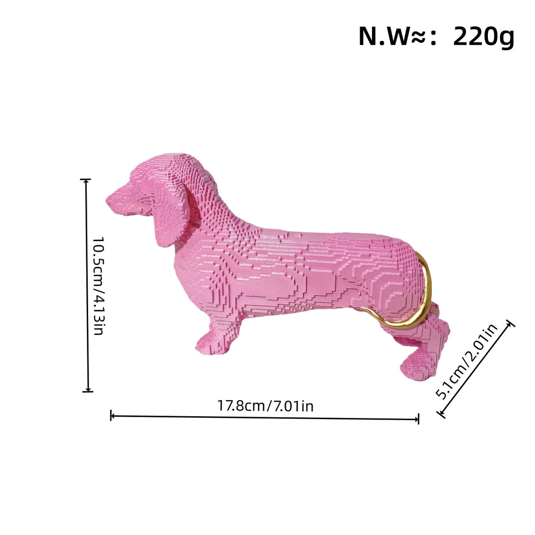 Playful decorative figure of a cute dachshund Kalsten