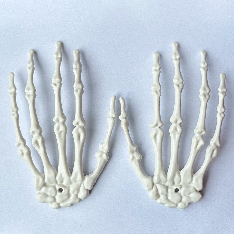 Movable skeleton hand earth spikes for Halloween garden decoration made of weatherproof plastic