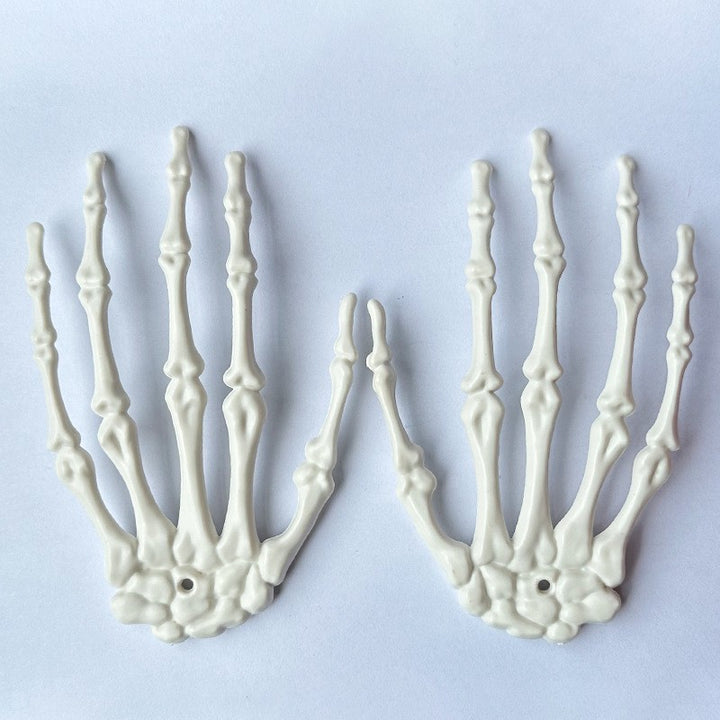 Movable skeleton hand earth spikes for Halloween garden decoration made of weatherproof plastic