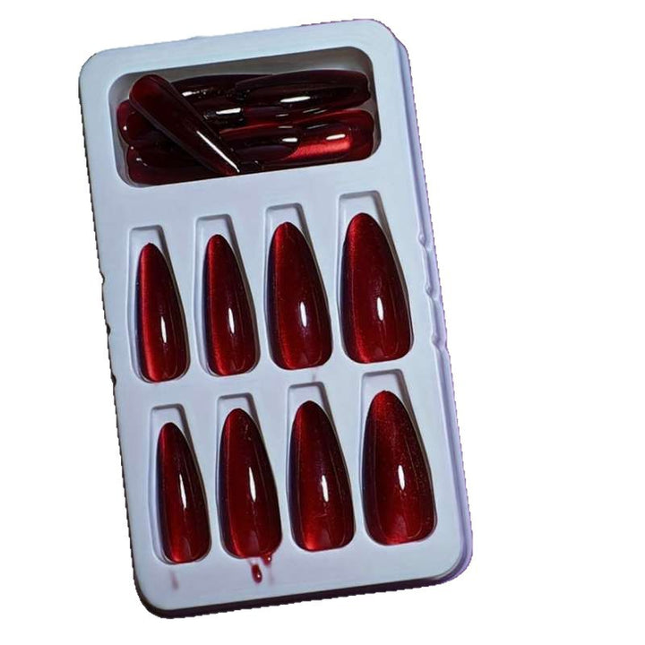 Glossy Pointed Stiletto Press-On Nails Kalsten