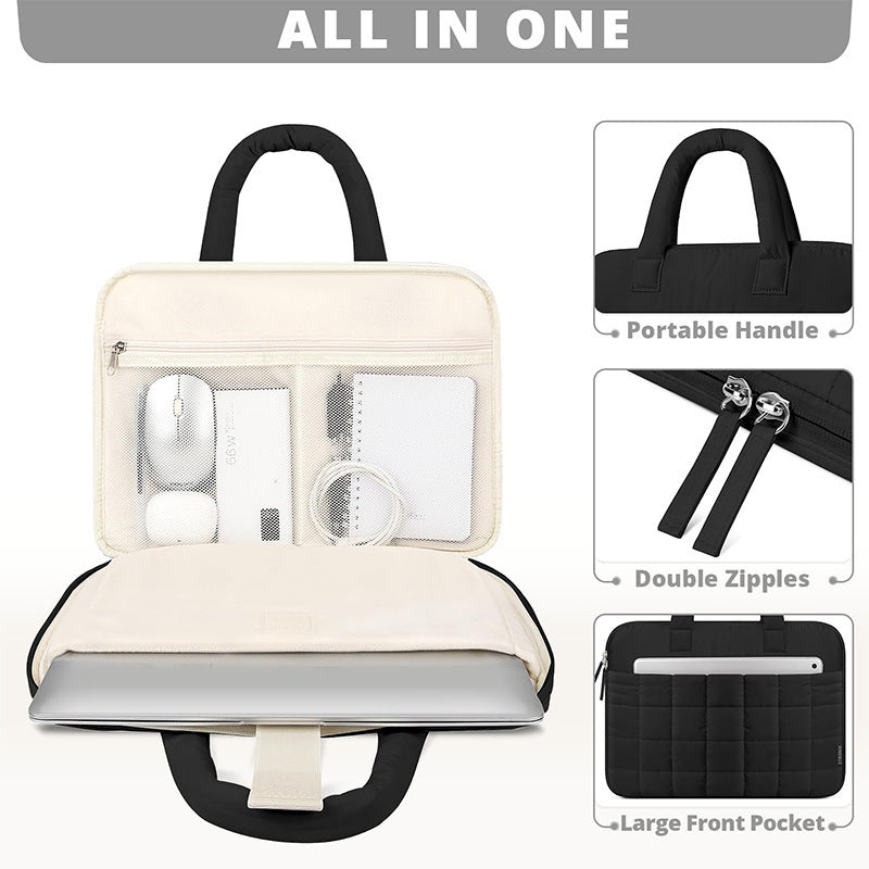 Padded Laptop Handbag with Versatile Interior Pockets Kalsten