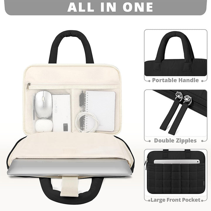 Padded Laptop Handbag with Versatile Interior Pockets Kalsten