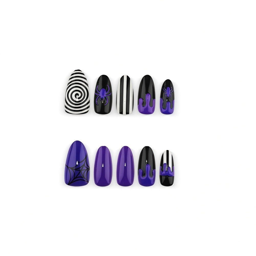 Artificial nails with creepy spider design Kalsten