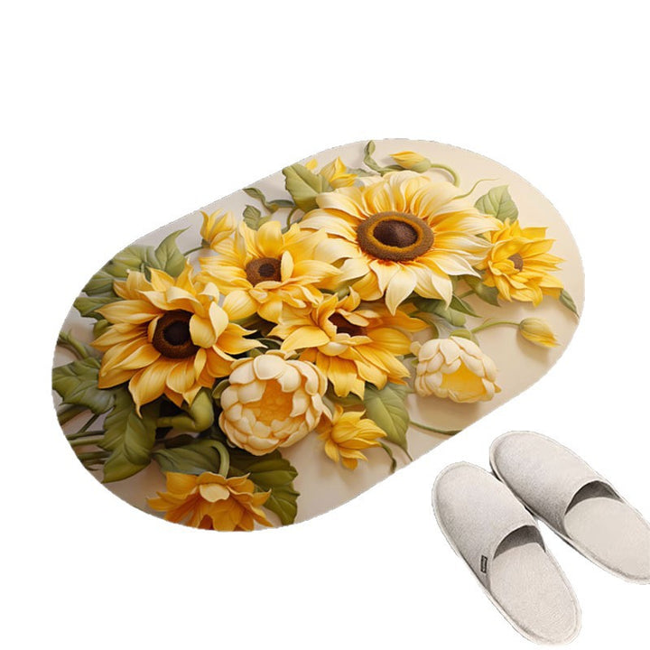 Floral Print Bath Mat Kalsten