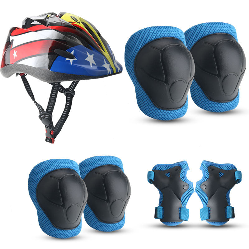 Children's Colorful Safety Helmet and Protective Gear Set Kalsten