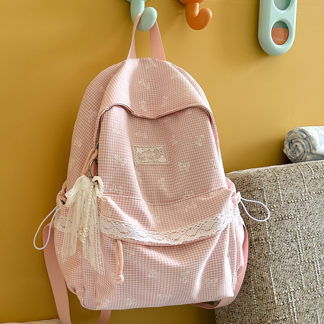 Sweet Floral-Embellished Backpack Kalsten