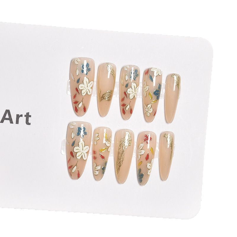 Elegant Floral Design Press-On Nails Kalsten