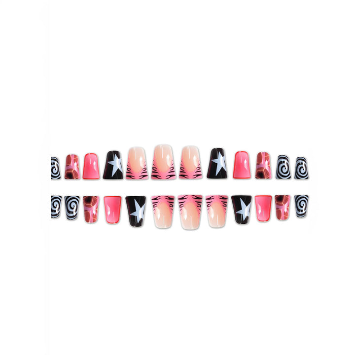 Trendy Artistic Press-On Nail Set Kalsten